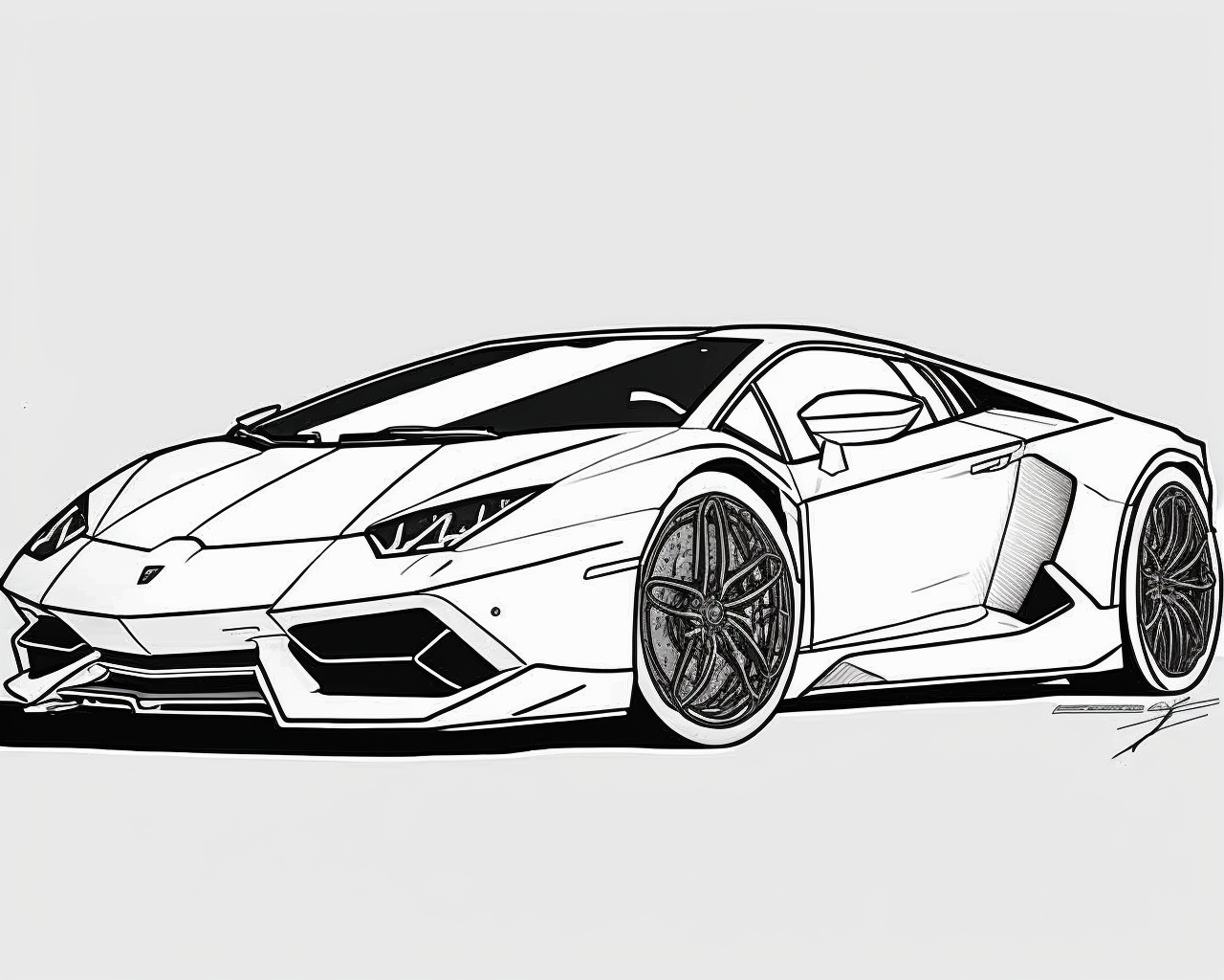 omalovánky auto Lamborghini 1